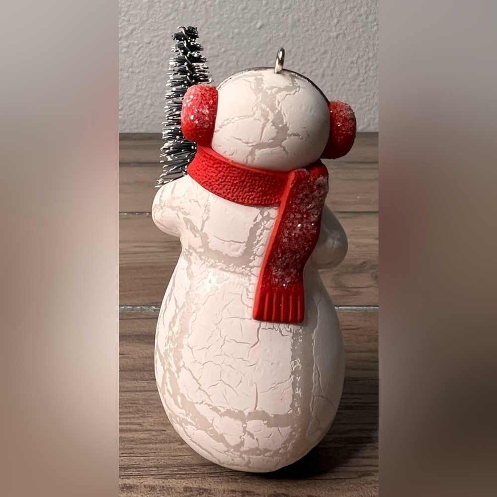Hallmark Keepsake 2010 Christmas Ornament “Sprited Snowman with tree & Red Scarf - Picture 5 of 9